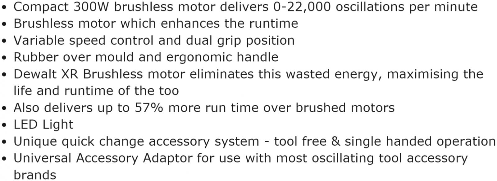 מולטיטול נטען מקצועי DEWALT 18V DCS355M1 TEXT